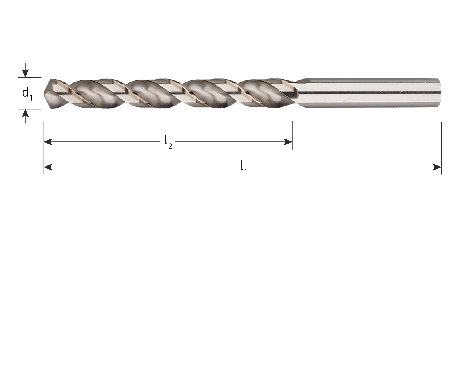 HSS-G Jobber drill bit, type W, aluminium