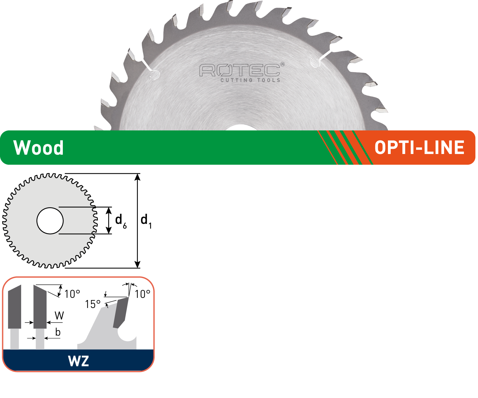 OPTI-LINE TCT saw blade type '553', ø165x20 mm detail 2