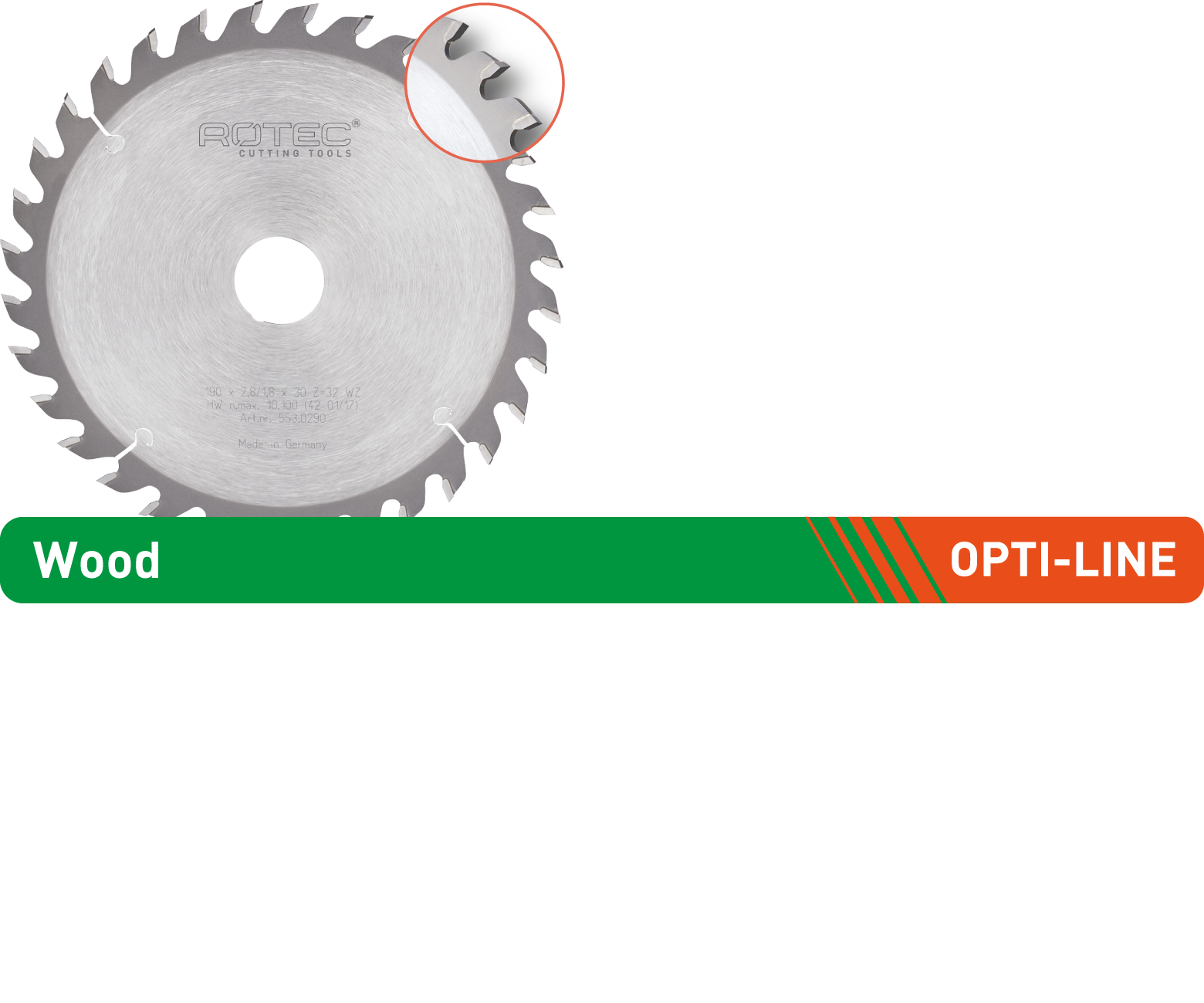 OPTI-LINE TCT saw blade type '553', ø160x20 mm