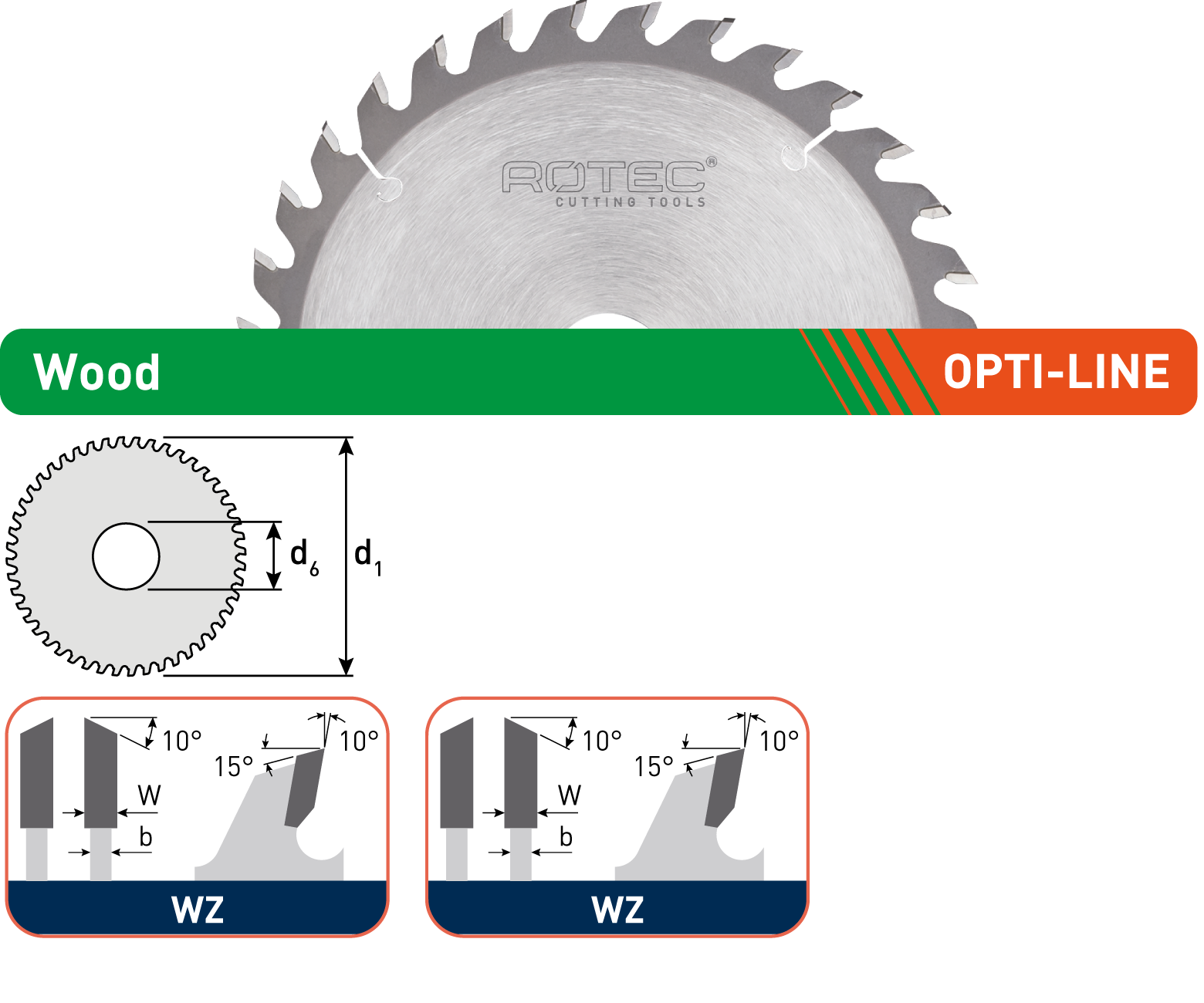 OPTI-LINE TCT saw blade type '553', ø160x20 mm detail 2