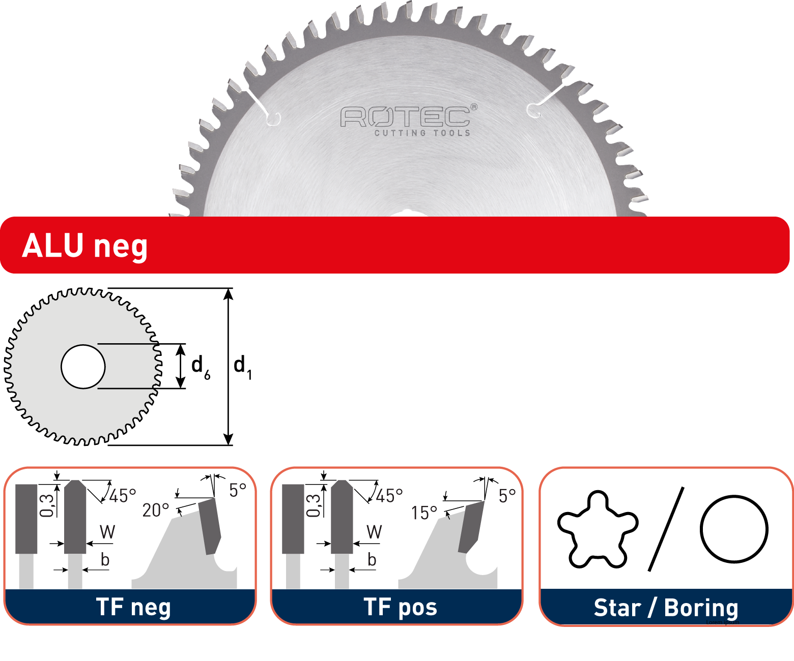 TCT saw blade for non-ferrous metals (portable machines) detail 2