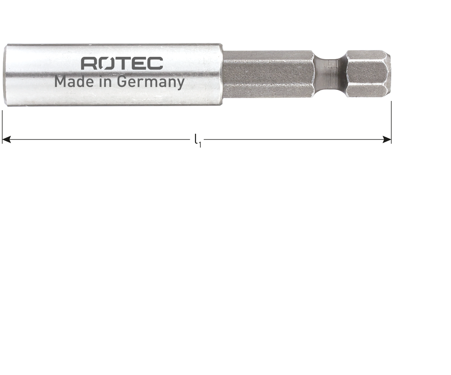 Magn. bit holder w/o C-ring, 60mm